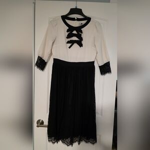 Dainty Jewells Black and White Midi Dress